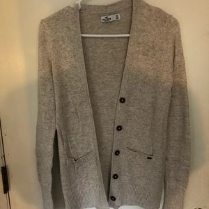 Hollister Oatmeal Colored Button Cardigan